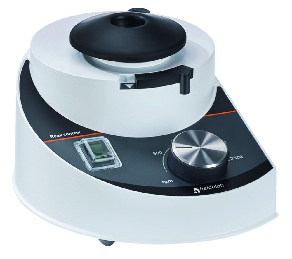 Heidolph Test Tube Shaker REAX Control-UK with Small Attachment Plate, Shaking Frequency 0-2400 RPM, Electronic Speed Controller, UK Plug