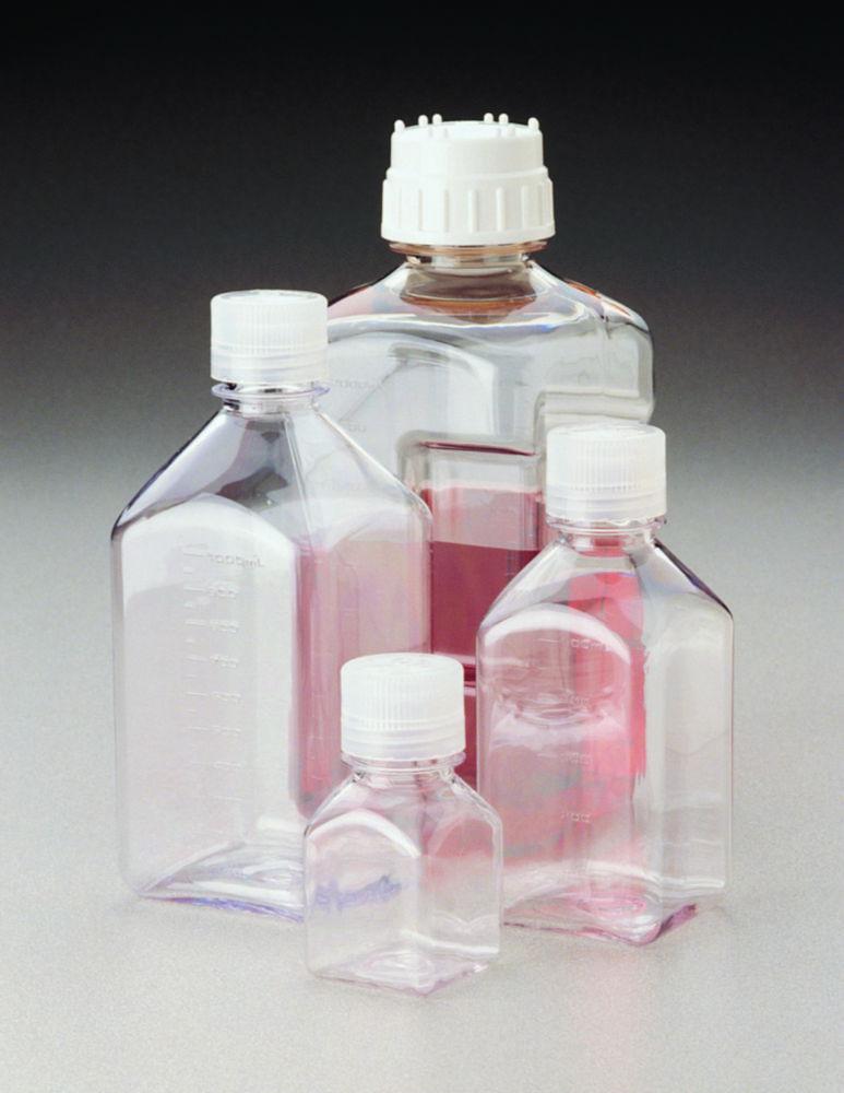 Thermo Nalgene Square Bottle 500 mL PC Grad with Screw Cap, Autoclavable