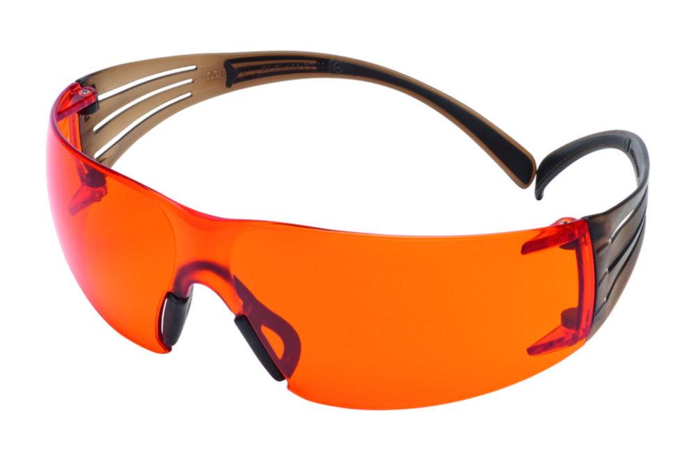 3M™ SecureFit™ 400 Series Safety Glasses with Scotchgard™ Anti-Fog Coating, Orange Lens, Orange/Transparent Black Frame