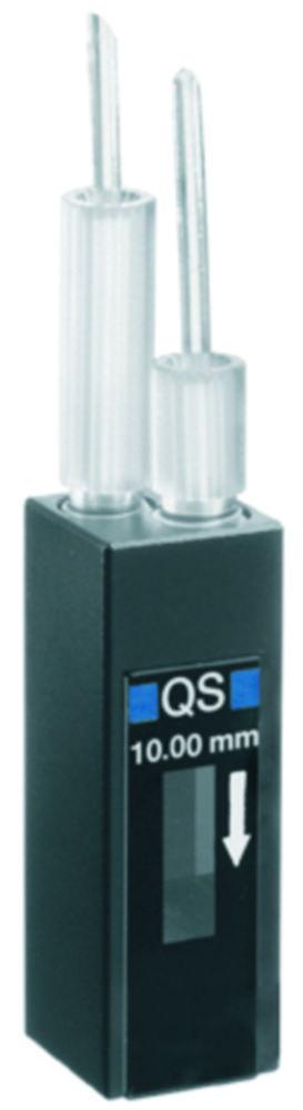 Hellma Flow-through cuvette 10 mm, 8.5 mm CH Quartz Glass SUPRASIL with 2 Screw Connections M 6 x 1 and FEP Tubes, 390 µl