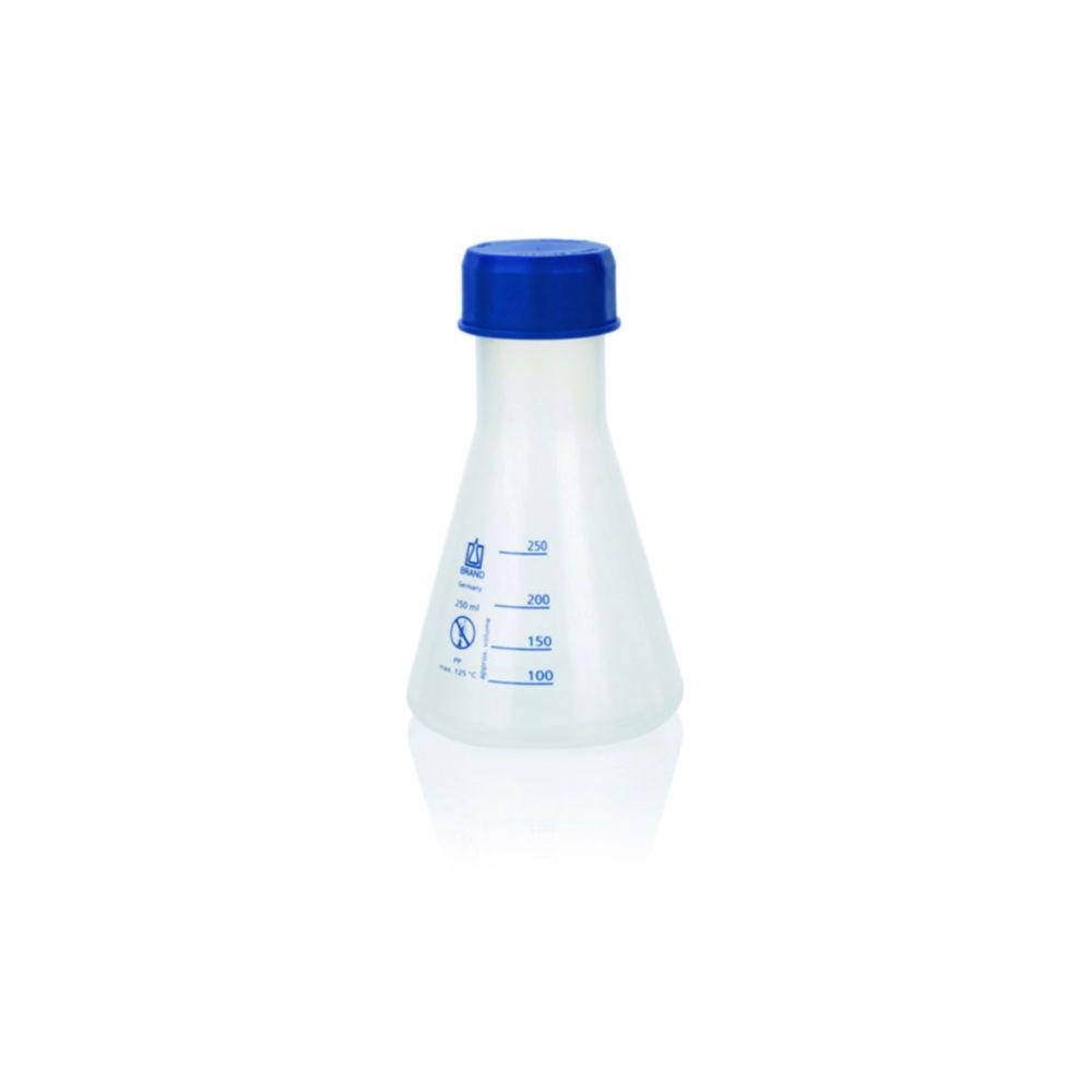 BRAND Erlenmeyer Flask 1000 mL PP Wide-Neck GL45 Screw Cap (Pack of 4)