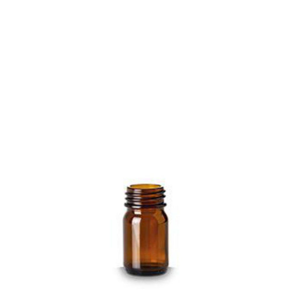 RIXIUS Wide-Neck Amber Glass Bottle 30 mL, DIN 32, Without Cap 9072164 (Pack of 126)