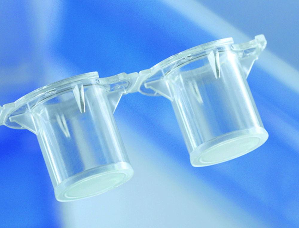 BRAND Insert Strips of 4 BRANDplates PS, cellGrade plus Surface, with Inlet Opening System, Sterile, PC Membrane, 8.0µm, Pack of 12